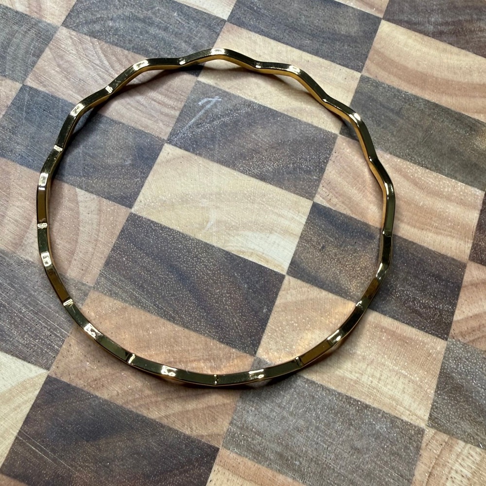 Golden Tone Bangle Bracelet - Picture 2 of 2